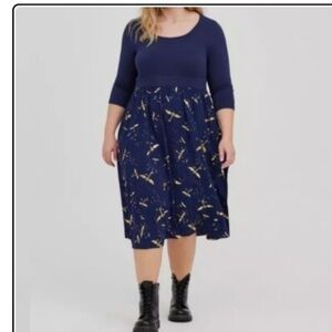 Torrid Harry Potter Navy dress with pockets